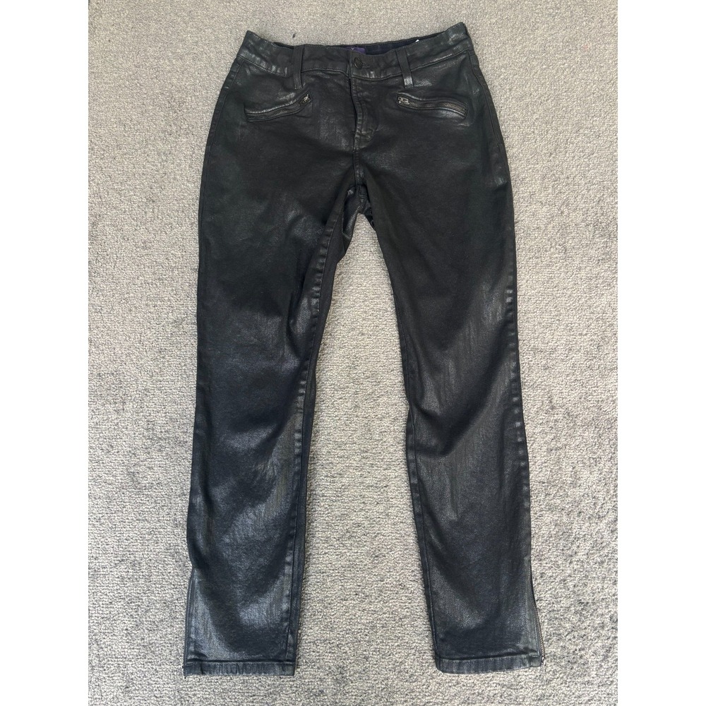 Nydy Legging Jeans Women's Size 4 Black Cotton Stretch Zip Fly Mid-Rise Pockets